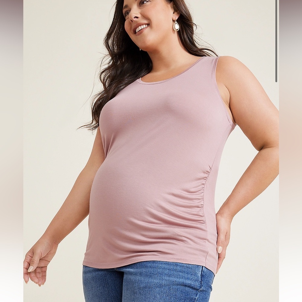 Plus Size Scoop Neck Maternity Tank